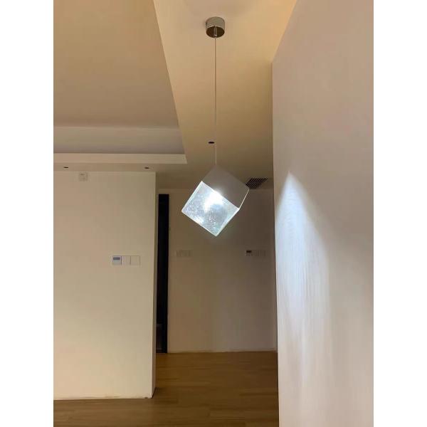 Zhongshan Supplier Big Gold and Silver Square Shade Interior Living Room Decorative Lighting Chandelier