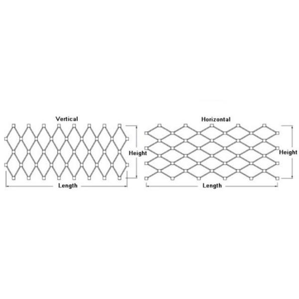 stainless steel cable mesh stainless steel cable mesh AISI Knotted types x tend mesh