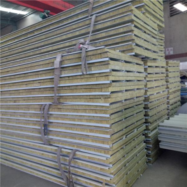 saudi arabia manufacturer 50mm rock wool sandwich roof panel with 0.426mm thickness steel