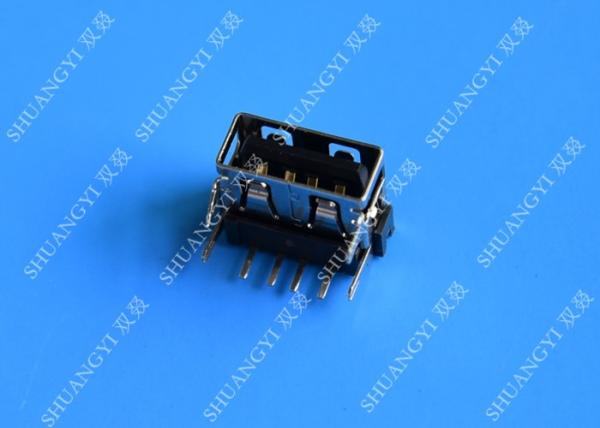 USB 2.0 A Type Female Micro USB Connector Short Body 90 Degree 4 Pin