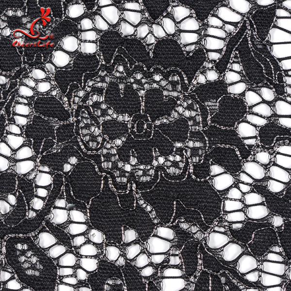 Tela de nylon francesa africana do laço para a rapidez de cor clara do vestuário