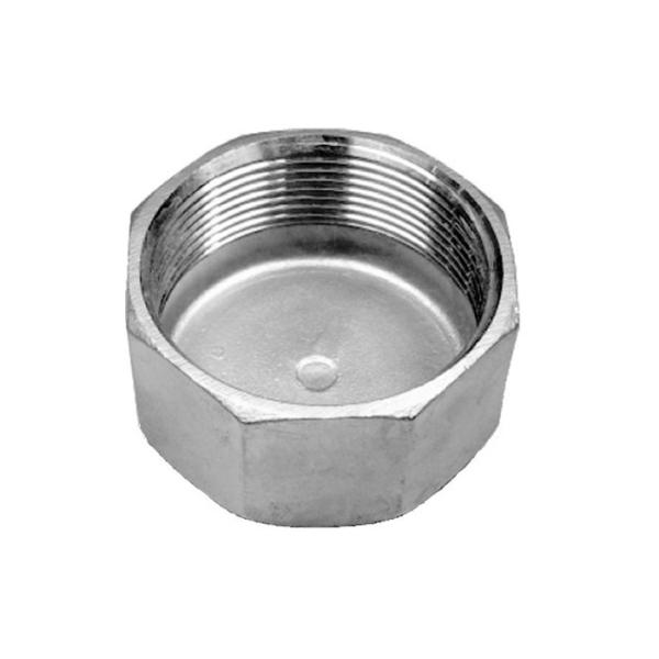 304 Stainless Steel Octagon Cap Npt Bsp Bspt Threaded 1" Inch Ansi Standard