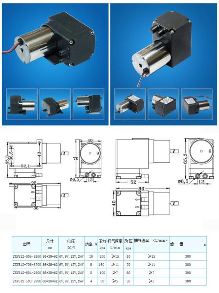 AIRJET ZX50 DC electric brushless motor drive vacuum air pump 12v 24V optional