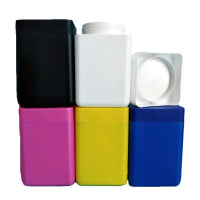 HDPE Sports Nutrition 1200ml Square Plastic Storage Jars Canisters