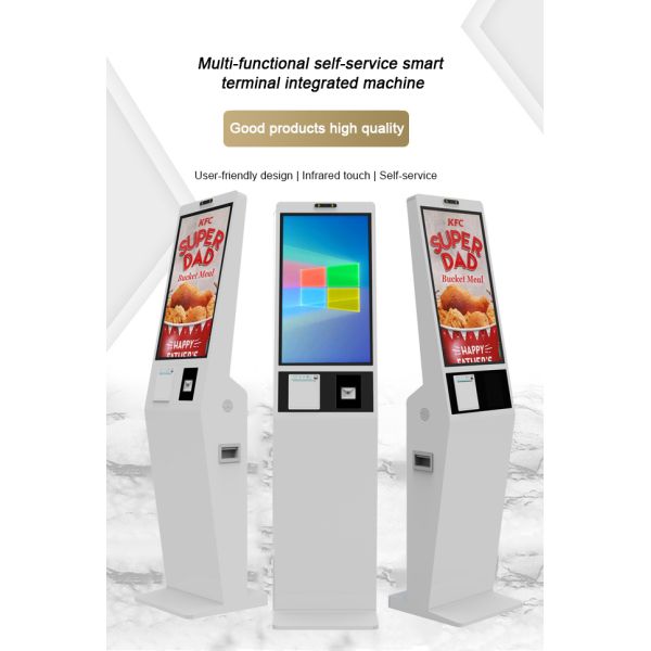 27 inch Windows Customized Indoor Self-Service Kiosk vertical Restaurant Ordering & Touch Screen Payment with SDK Function
