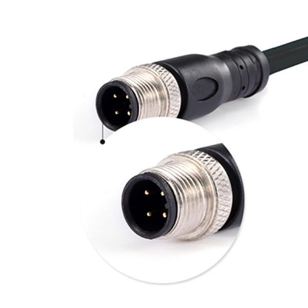 Custom IP67 Waterproof Connector M8 M12 3 4 5 8 12 17 Pin Male Female M12 Cable Industry Connectors