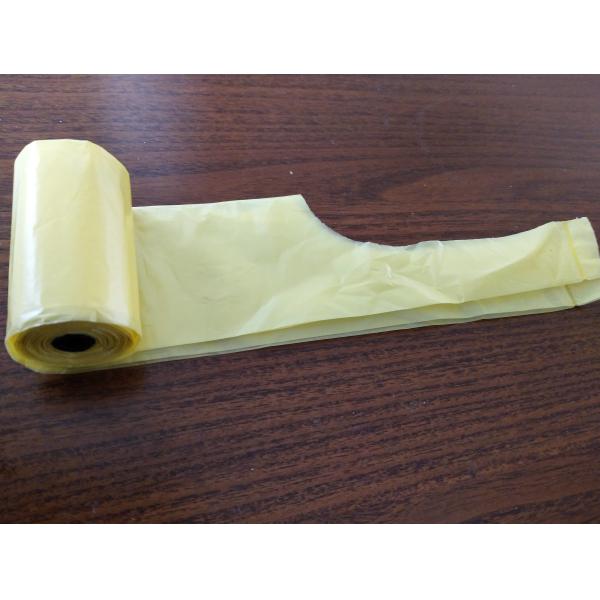 15mic Yellow Biodegradable Pet Waste Bags Two Color Printing