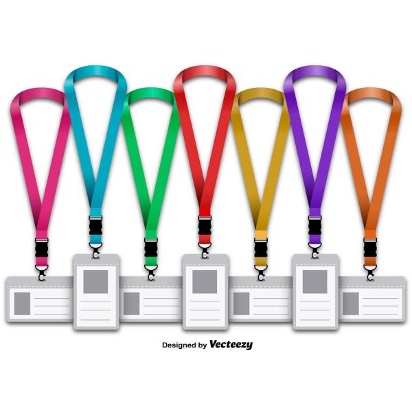 Polyester Double Bulldog Clip Lanyards Promotional Customised Lanyard Card Holder