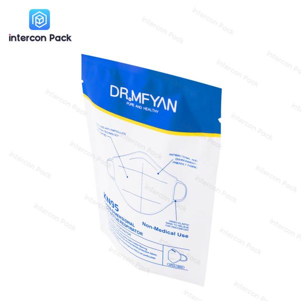 Eco Friendly Paper Plastic Composite Bag Customized Color Mask Packaging Bag