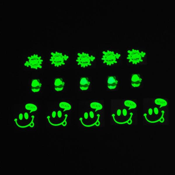 Printable Fluorescent Glow In The Dark Logo Sticker For Bag