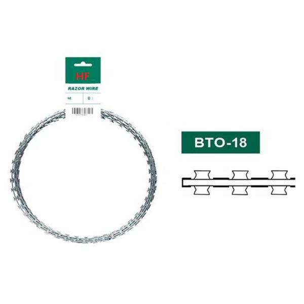 BTO-22 Тип проволока диаметром 2,5 мм Concertina Резервная колючая проволока для шоссе