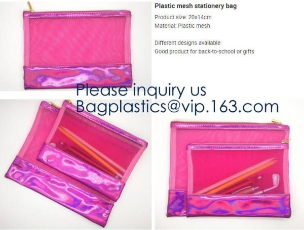 Biodegradable Clear EVA Plastic Zipper Bag/ Cosmetic Packaging Bag,Travelling eco eva Beauty Cosmetic Bag, BAGEASE PACK