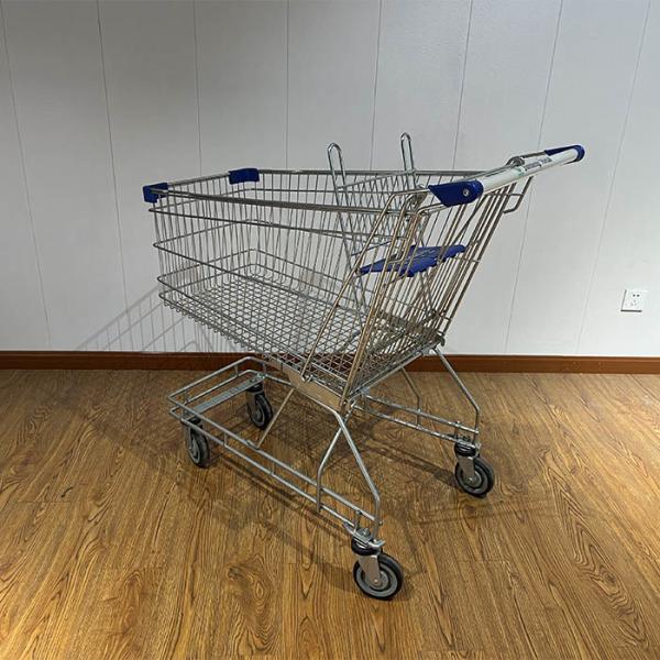 Chariot de supermarché australien de type 180L, modèle standard, divers, le plus vendu, avec plastique gris et roues de 5 pouces
