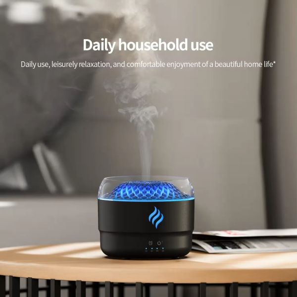 Plastic Material Creative Flame Aroma Humidifier USB Essential Oil Fragrance Diffuser