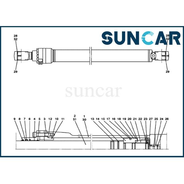 LQ01V00038R100 Kobelco Seal Kit Arm Cylinder Seal Kit Fits Kobelco SK260