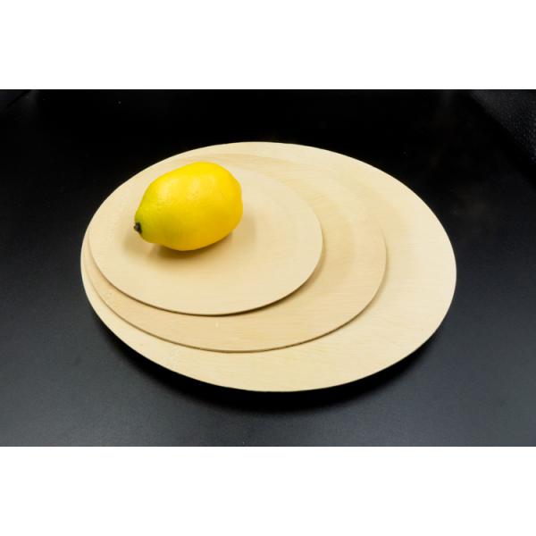Hotel Round Natural Bamboo Plate 3.5 inch Non pesticides For Fruits