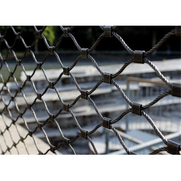 3mm 5x5cm Opening Flexible Stainless Steel Cable Mesh For Barrier Infill