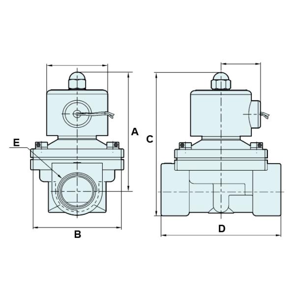UW-40 2W400-40 1-1/2» 2/2 клапанов регулирования потока диафрагмы NC пути Semi