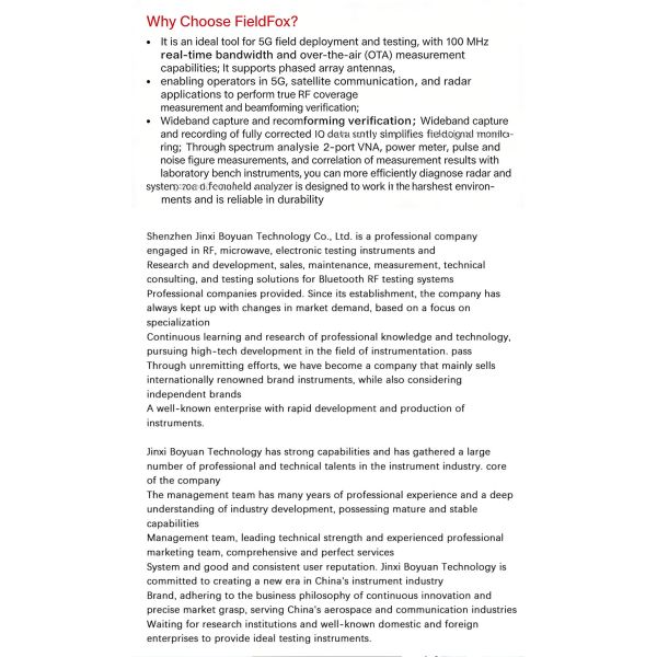 Keysight N9913C FieldFox C Handheld RF Analyzer with 4 GHz Frequency Range