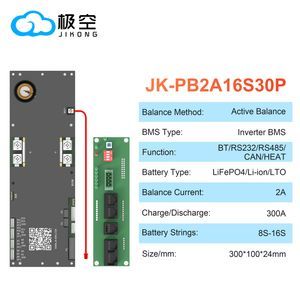 Jkbms Pb2a16s30p LiFePO4 Battery BMS 16s 200A Jikong BMS 48V with Can RS485 Heat