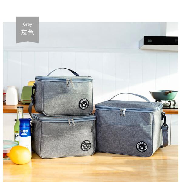 COMMUTER LUNCH BOX HANDBAG SQUARE INSULATED BAG ALUMINUM FOIL THICKENED BENTO BAG OFFICE STUDENTS BRING MEALS LARGE CAPA