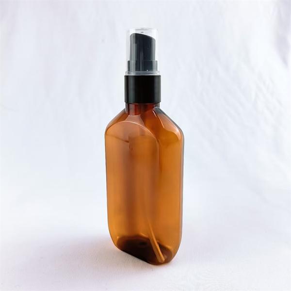 rectangle amber essential oil bottle glass with screw cap  empty amber Boston glass perfume spray bottle