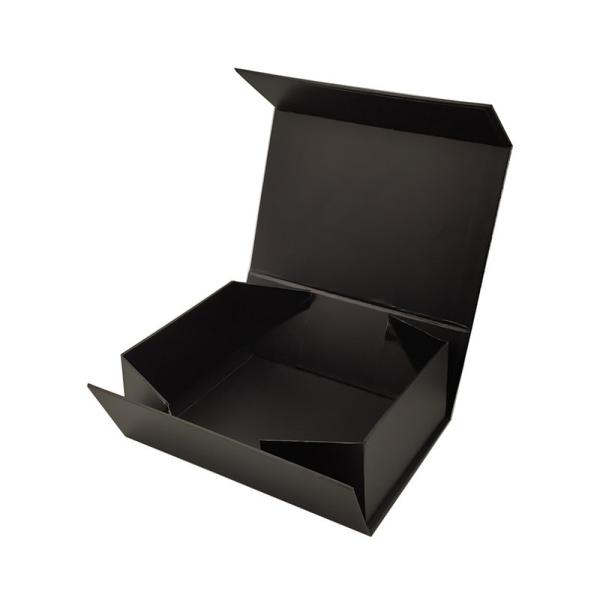 caixa de presente magnética preta Matte Lamination For Clothes do cartão 1200g