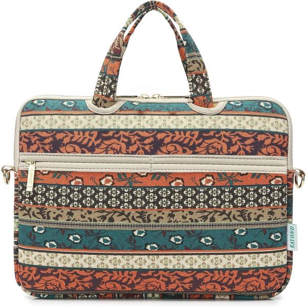 Red Bohemia Patten portátil a prueba de agua hombro bolso de mensajería funda manga para 12 pulgadas 13,3 pulgadas portátil