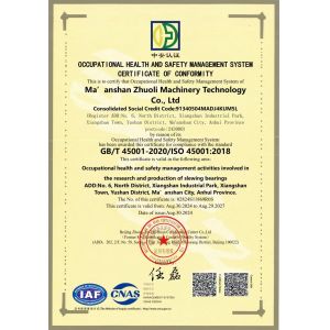 Maanshan Zhuoli Machinery Technology Co., Ltd. Certifications