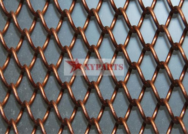 1.0mm Wire Architectural Metal Coil Curtain With Ceiling Mounted Track System
