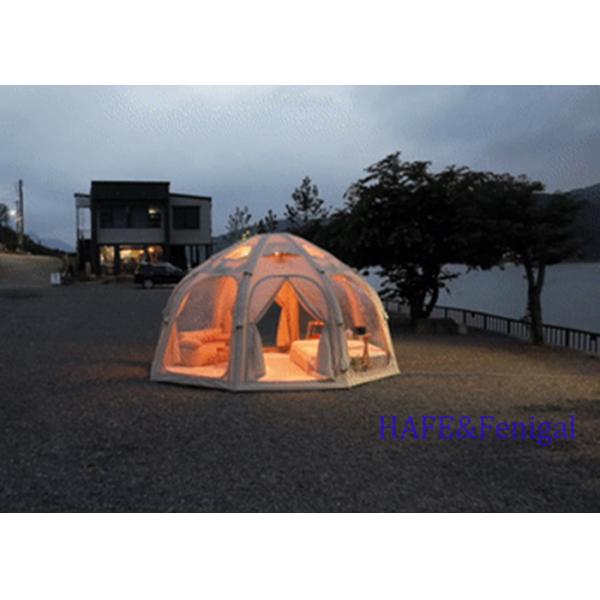 Tienda de pelota inflable de cielo estrellado al aire libre TPU para ver cola de automóvil Tejido de algodón redondo Campamento Tienda de campamento