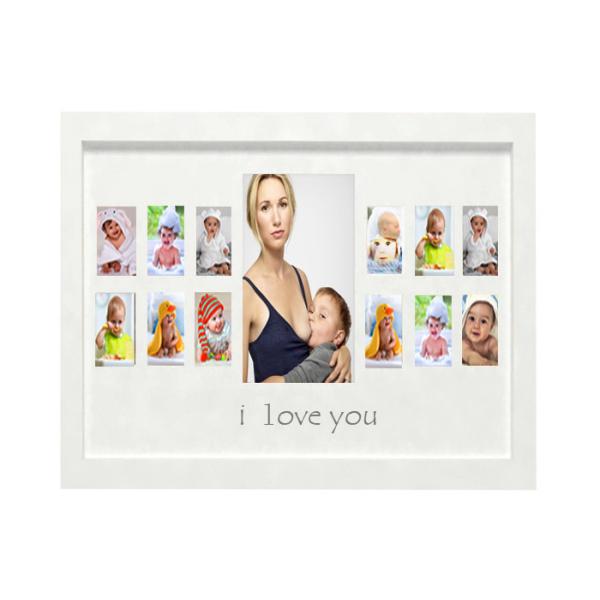 Newborn My First Year Baby Photo Frame Infant White Photographs 12 Months Gifts