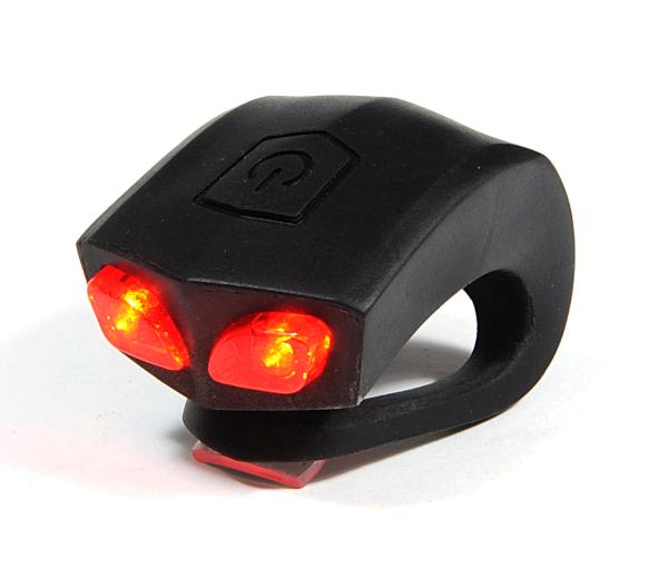 Wrap Around Red Silicone Led Bicycle Lights With 2 * CR2032 Battery Constant Flash