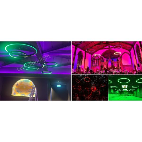 DMX512 Control RGB RGBW Pixel LED Ring Light for Outdoor Events Decoration