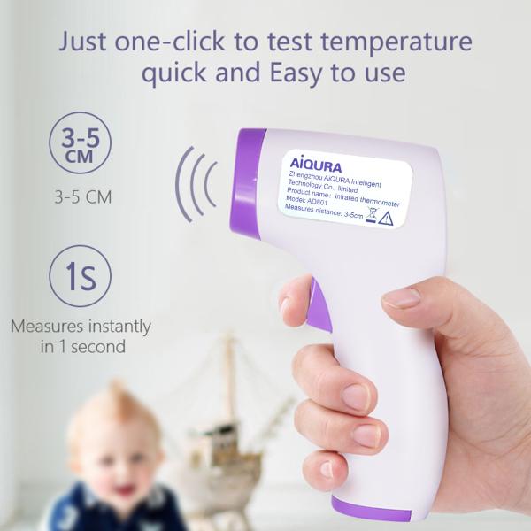 LED Display Digital No Touch Thermometer , Handheld Infrared Thermometer 0.1 Accuracy