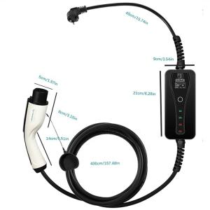 5m Cable Portable EV Charger Type 2 16A 3.5kW Indoor Outdoor