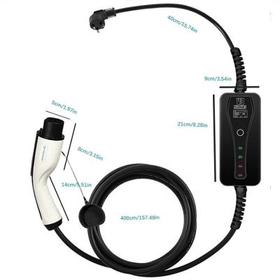 5m Cable Portable EV Charger Type 2 16A 3.5kW Indoor Outdoor