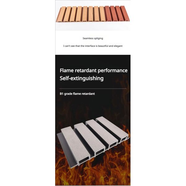 Composite Wall Panel Wood Plastic Panel WPC Composite Panel Exterior WPC Cladding for Warehouse Shop WPC Panel Low Price