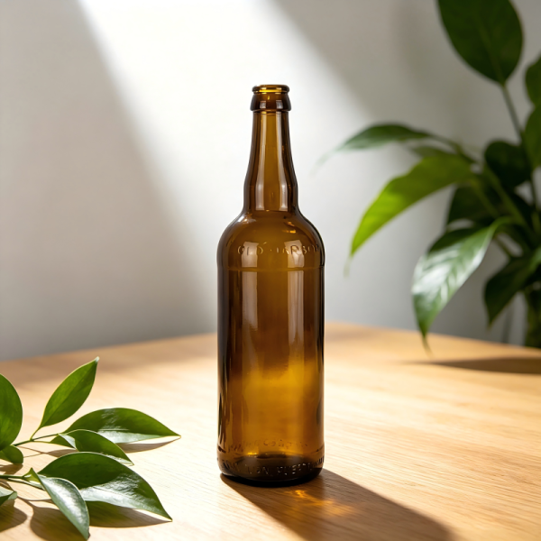 Classic Craft Brew Glass Beer Bottle 650ml 26mm Crown Cap Container 480g CY-604