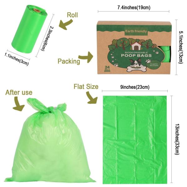 Экологически чистые EPI пластиковые мешки для домашних животных для очистки какашек животных
