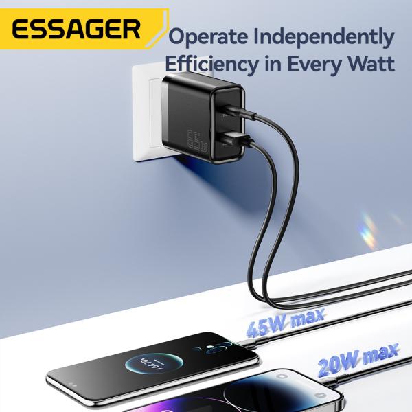 ESSAGER ES-CD43 Série 65W Chargeur de téléphone meilleur chargeur portable