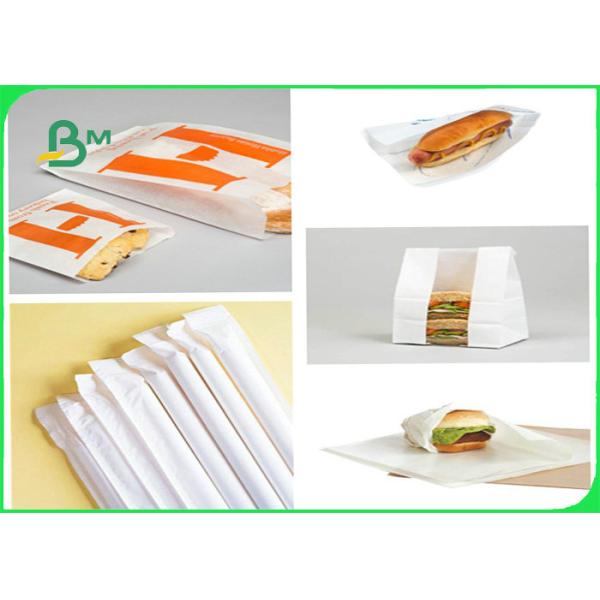 Food Grade 25gsm White Kraft Paper + 10gsm Polyethylene For Wrapping Paper Straw