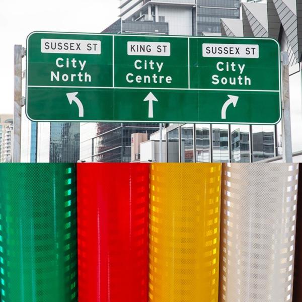 Белый Желтый Красный Цвет HIP EGP Степень 7-10 лет Гарантия Отражающий лист Виниловая пленка для безопасности на дорогах