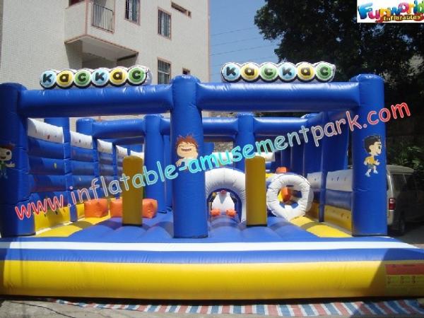 Parque de diversões inflável gigante personalizado de encerado do PVC do anúncio publicitário 0.55mm para o jogo das crianças