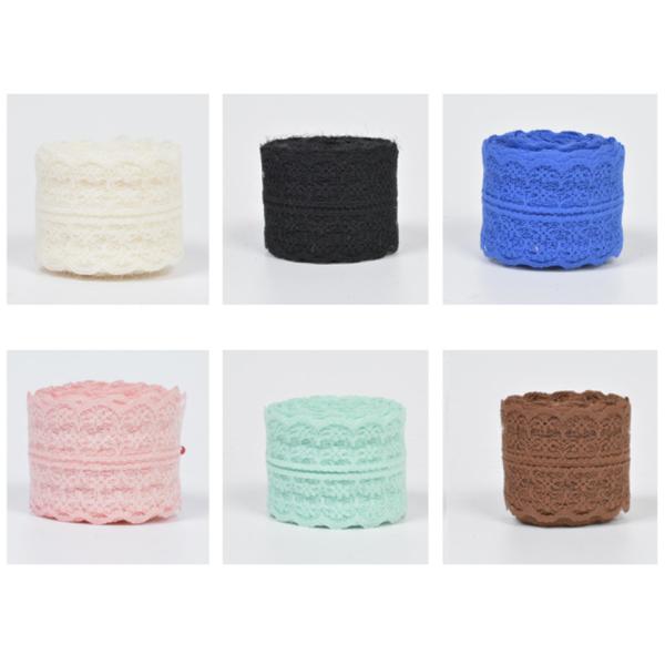 Design Colorful Lace Rice Shape Ribbon Roll for Dry Clothing Garment Decoration Accessories Ramadan Graduation School Gift Packaging