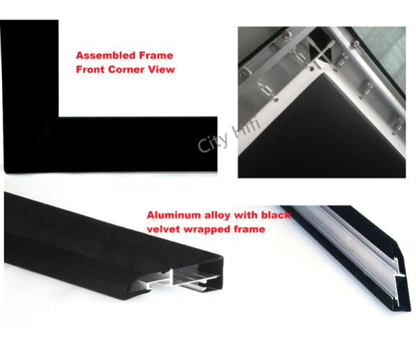 Wholesale Low Price Embowed Fixed Screen 150 Matt White 16:9 Projector Curtain HD 4K