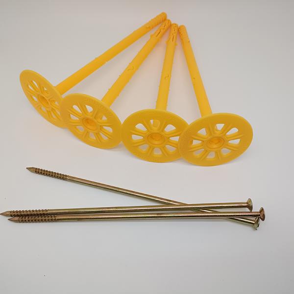 PP Plastic Insulation Fastener Anchor Insulation Nylon Wall Plug Flat Head