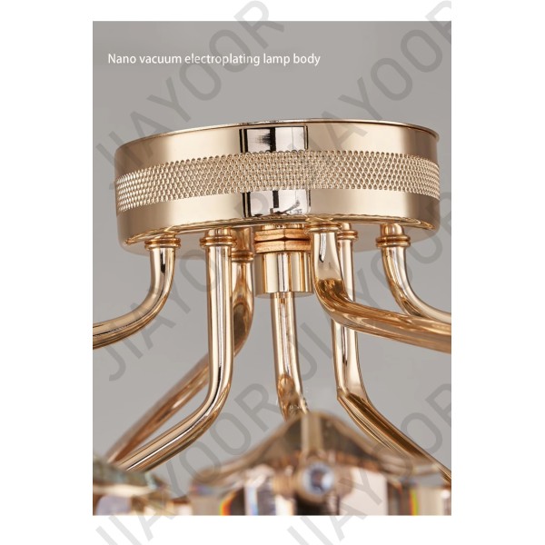 Led Light Bedroom Lamps Ceiling Modern Luxury Crystal Lamp Villa Living Room Pendant Light (WH-CY-270)