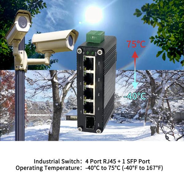 Micro porto industrial 10/100M SFP do interruptor 4 dos ethernet do gigabit RJ45