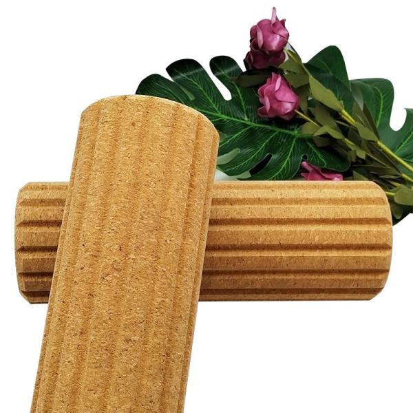 Anti-Slip Cork Massage Roller Natural Yoga Muscle Roller Back Fitness